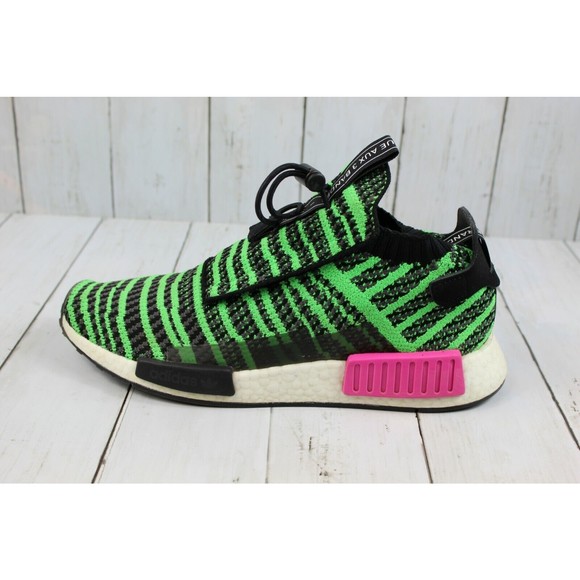 Adidas Originals NMD TS1 Primeknit Men\'s 9 Watermelon Green Knit Sneakers main image 9